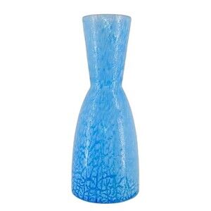 Villeroy & Boch Vase Fine Art Glass Blue High Quality with Crackled Veins